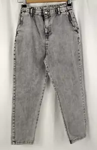 H & M Girl's Relaxed Fit Jeans with Elastic Waist, Gray, Size 10 - Picture 1 of 9