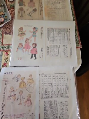 Vintage Lot Of 3 McCall's Printed Patterns With Transfer Dolls Clothes Mix Sizes - Image 1 of 4