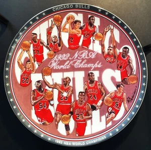 Chicago Bulls - 1992 NBA World Champion Platinum Edition Plate - Limited Edition - Picture 1 of 2