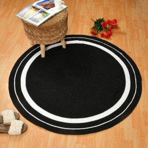 Jute Braided Rug Carpet Home Decor Boho Jute Natural Round Dhurrie Modern Carpet - Picture 1 of 8