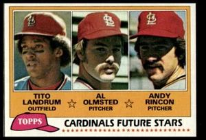 1981 Topps #244 Cardinals Future Stars (Tito Landrum / Al Olmsted / Andy Rincon) - Picture 1 of 2