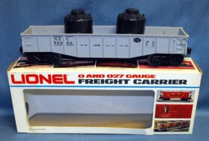 LIONEL O GAUGE NEW YORK CENTRAL NYC LONG GONDOLA 6-6260 W/2 CANISTERS & OB - Picture 1 of 1
