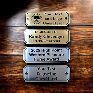 Name Plate, Custom Engraved Sign, Trophy Award Plaque, Taxidermy, Memorial Tag - Picture 1 of 5