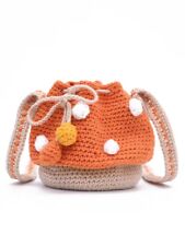 Women Shoulder Bag Knit Mushroom Shape Crossbody Bags Female Casual Mini Purse