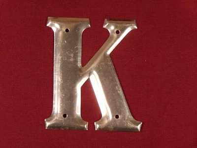 Letrero de casa retro vintage de aluminio K 3" dirección letra K años 40 50  Foto 1 de 3
