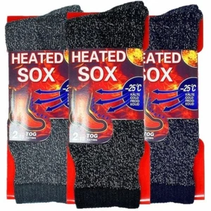 6-12 Pairs Men Winter Thermal Super Warm Heated Socks Heavy Duty Boots Size10-13 - Picture 1 of 11