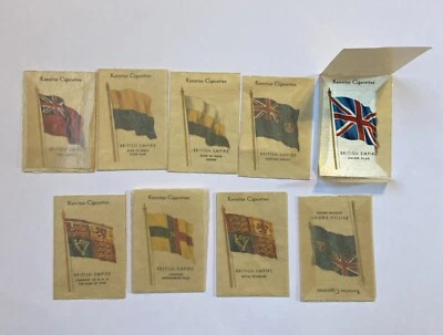 9 British Empire Flags Kensitas Silk Cigarette Cards in Cellophane Union Jack - Image 1 of 4