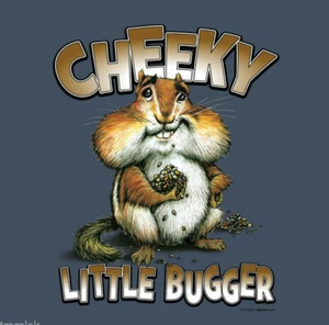 Camiseta Ardilla Ardilla Azul Cheeky Little Bugger Unisex S M L Nueva Con Etiquetas - Imagen 1 de 3