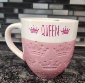 New Pfaltzgraff Debossed Queen Mug Pink 20 Oz Coffee Porcelain 