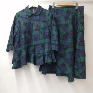 tricot Comme des garcons Track suits set up ribbon plaid Skirt Tops Shirts Japan - Picture 1 of 17