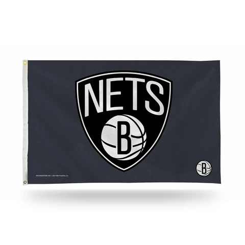 NBA Rico Industries Brooklyn Nets Exclusive-Gray 3' x 5' Banner Flag Cover