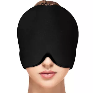"Headache Relief Hat Migraine Cap, Wearable Migraine Mask Ice Head Wrap - Picture 1 of 7