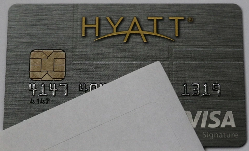 Expired Chase Bank Hyatt Hotel Visa Signature Credit Card Gray - Image 1 of 1
