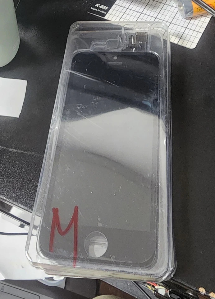 Conjunto digitalizador pantalla táctil LCD cristal frontal negro iPhone 5S repuesto Foto 1 de 1