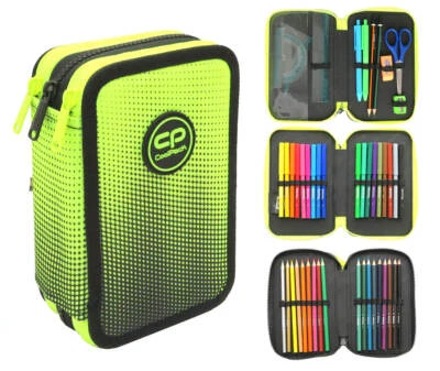 COOLPACK 3fach 44-teilig Mäppchen Federmappe Federtasche JUMPER 3 GRADIENT LEMON