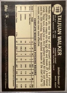 2013 Topps Heritage Minors Taijuan Walker Venezuelan Black Back SSP Mariners RC - Picture 1 of 2