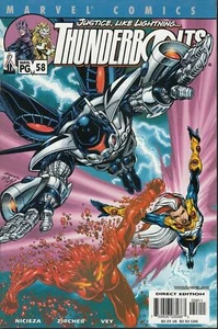 THUNDERBOLTS #58 2002 -DEGREE OF EVIL-''JUSTICE'' NICIEZA/ ZIRCHER...VF - Picture 1 of 2