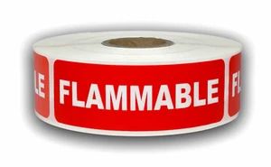 500 Labels 1x3 FLAMMABLE Special Handling Mailing Shipping Stickers - Picture 1 of 3