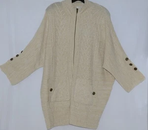 Chaqueta Suéter Simply Noelle Marca JCKT222LXL Mujer Perla Cremallera Talla L XL - Imagen 1 de 8