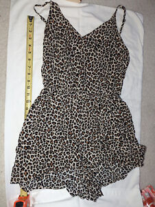H&M DIVIDED Dress Jumper 10 Mini leopard print jungle top girls womens cute sexy