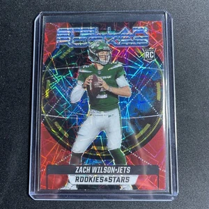 2021 Rookies & Stars Zach Wilson Stellar Rookies Red Velocity Prizm! Jets! - Picture 1 of 2