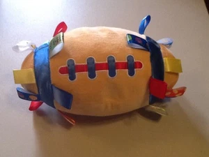 12” Taggies Touchdown Football Soft Velour Plush Baby Toy w/ Rattle Chime - Picture 1 of 6