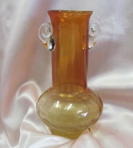 VINTAGE CRYSTAL GLASS VASE HANDMADE - Picture 1 of 8
