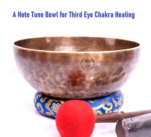 11" Full Moon Singing Bowl A Note – Third Eye Chakra Healing Tibetan Sound Bowl - Picture 1 of 7