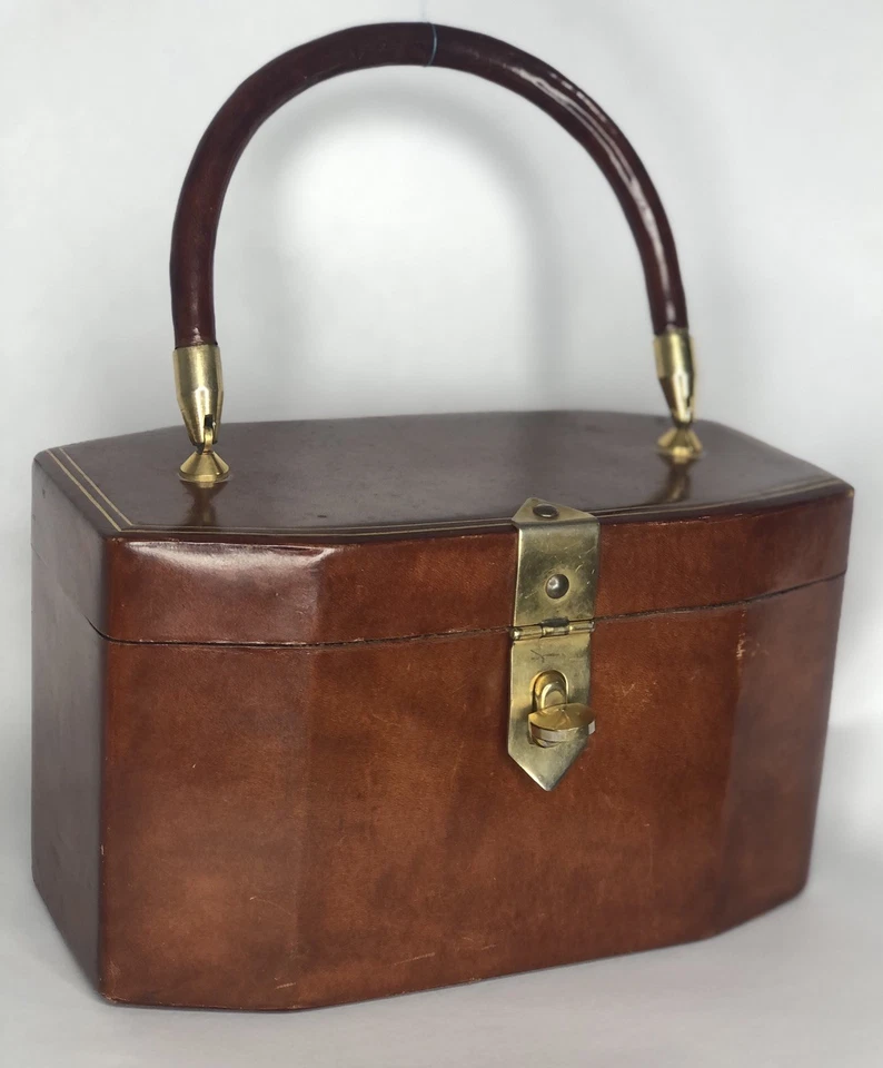 Cartera de cuero vintage Saks Fifth Avenue hecha en Italia-RARA Foto 1 de 4