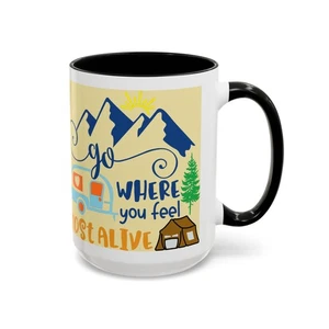 Camping Themen Kaffeebecher für Naturliebhaber, Reisebecher, Geschenk für Camper, - Bild 1 von 44