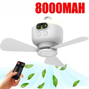 Camping Ventilator mit LED Lampe 8000mAh Akku Zeltventilator Deckenventilator - Picture 1 of 12