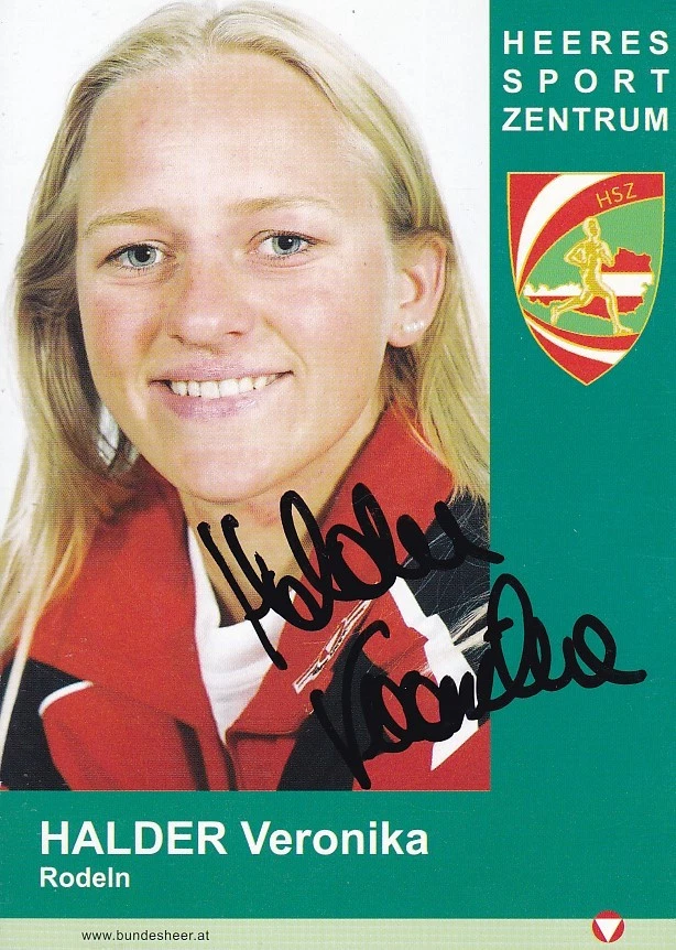 Veronika HALDER - Österreich, Silber EM 2008 Rodeln, Original-Autogramm! - Bild 1 von 1
