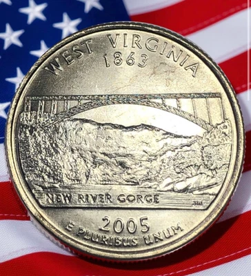 2005 P West Virginia State Quarter Circulated US Mint Collectible 🌉 - Image 1 of 3