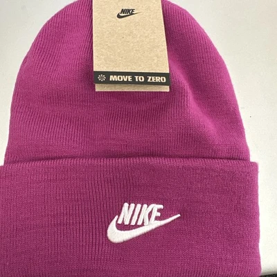 Nike Beanie Peak Futura Hot Fuchsia Hat NWT HF0186-518 One Size Adult Unisex - Image 1 of 4