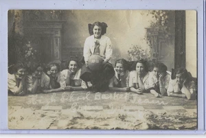 Real Photo Postcards RPPC Sports Girls High School Basketball Team Green Isle MN - Picture 1 of 2