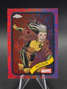 2025 Topps Chrome Marvel ROGUE Blue & Red Spider-Web 9/62 #189 - Picture 1 of 6
