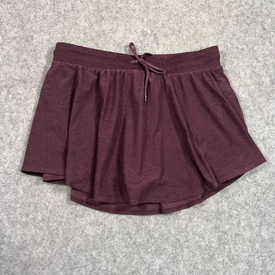 NUEVO CON ETIQUETAS Fabletics Oxblood Heather Cloud Jersey Falda con Volantes Para Mujer Talla Grande Foto 1 de 4