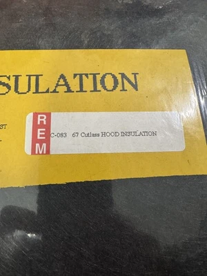 NEW 1967 Oldsmobile Cutlass HOOD INSULATION GRAY REM #C-083 - Image 1 of 3