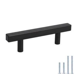 3in Black Cabinet Pulls Black Cabinet Handles 20 Pack Phj22bk Black Square Cabin - Picture 1 of 7