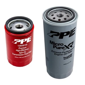 PPE High-Efficiency Oil & Double Deep Spin-On Trans Filters For 01-19 GM Duramax - Picture 1 of 7