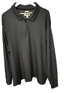 Joseph Abboud Men Size 3X Gray 1/4 Zip Pullover Long Sleeve Collared Sweater - Picture 1 of 10
