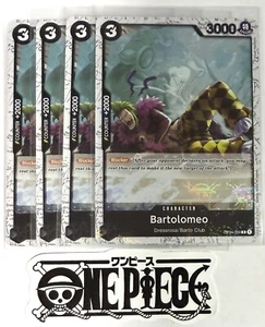 4x One Piece OP04-089 R Bartolomeo - Flag Foil - English - Playset - TCG - Mint - Picture 1 of 1