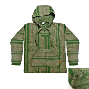 Baja Hoodie | Drug Rug | Mexican Poncho with Soft Inner Lining - Olive Green
