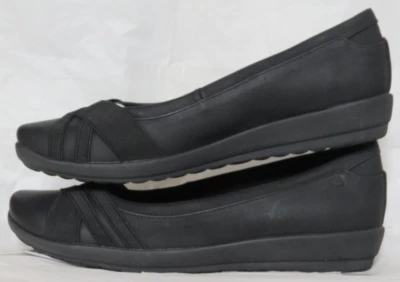 EASY SPIRIT WOMEN SE ACASIA3 ACASIA FLAT BLACK US 10 N FAUX LEATHER NEW NIB - Image 1 of 4