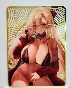 Elf Girl Vol.6 Goddess Story Anime Waifu Bishoujo Hollow Out Embossed Metal Card - Bild 1 von 3