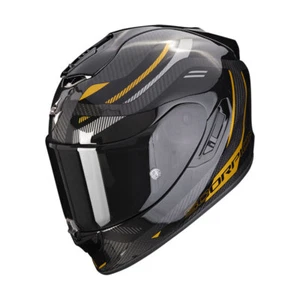 Full-Face Fiber Motorcycle Scorpion Exo 1400 Carbon Evo Kydra Gold Helmet - Picture 1 of 1