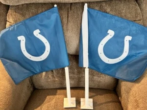 2er Set blaue Indianapolis Colts NFL doppelseitige Autofahnen - Bild 1 von 5