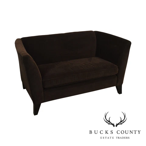 Mitchell Gold + Bob Williams Chocolate Brown Love Seat (B) Cover