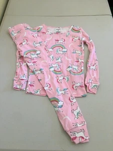 New Carter's Unicorn Rainbow Pajama Set Girls Snug Fit Kids 5T, 5, 14 - Picture 1 of 1