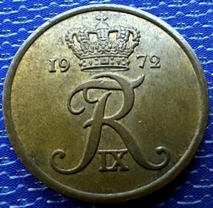 1972 Denmark 5 Ore Coin XF #ZK02 - Picture 1 of 2